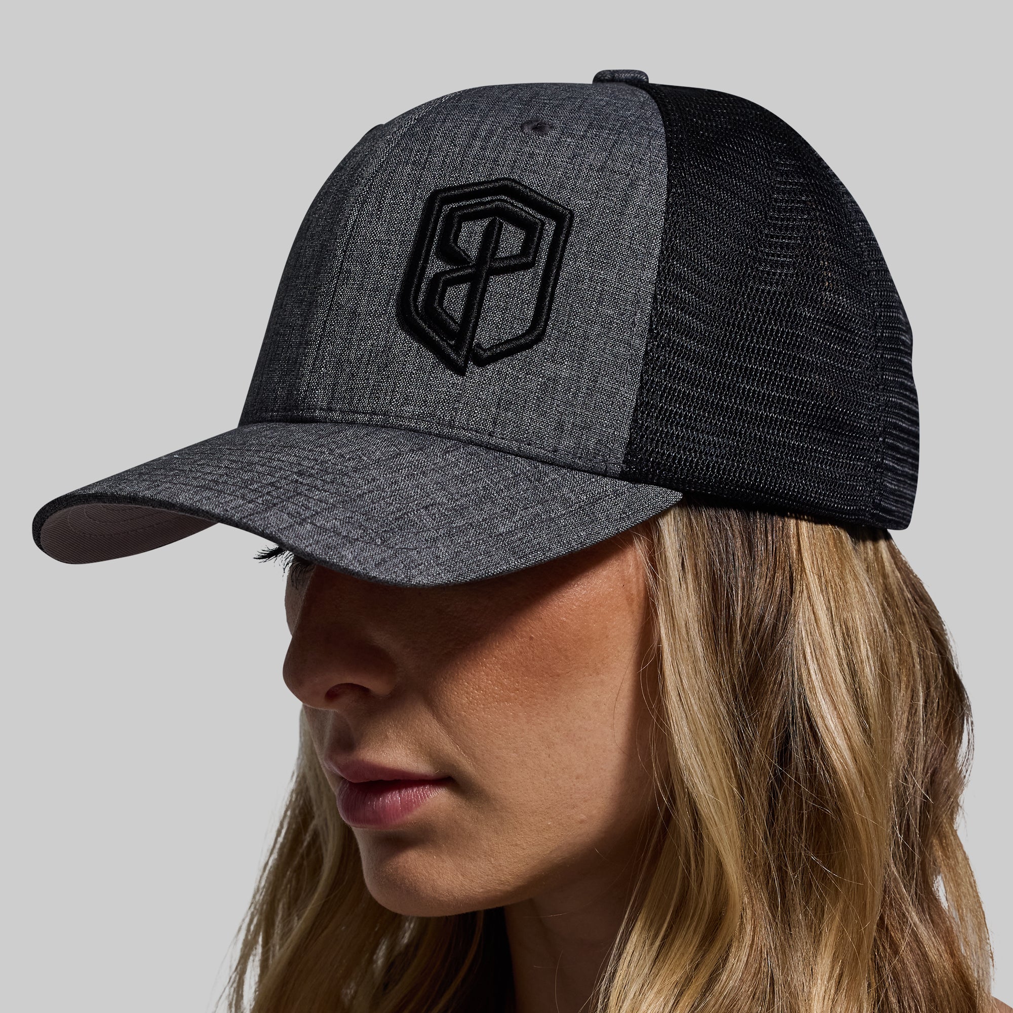 BP Two Tone Trucker Hat for Men & Women - Adjustable Mesh Back, Charcoal/Black - Perfect for Outdoor Activities, Sports & Casual Wear