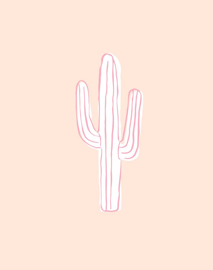 Tea Collection Cactus Wallpaper in Bubblegum Pink - Perfect for Nursery, Kids Room & Boho Home Decor