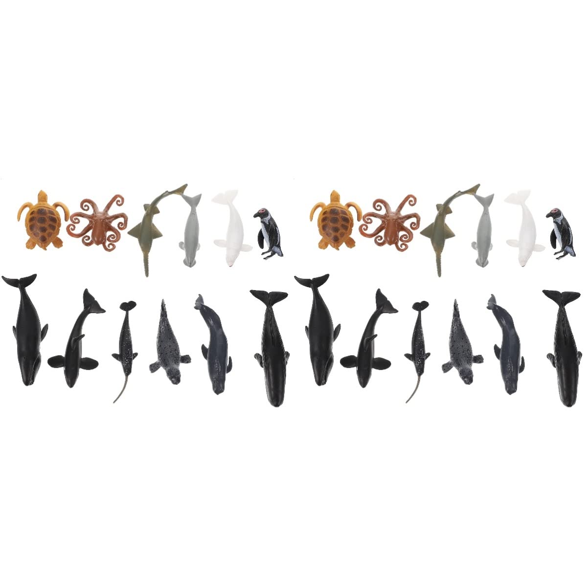 STOBOK 2 Sets Prehistoric Animal Models - Mini Ocean Animal Figures Toy Playset for Kids, Dinosaur & Sea Creature Educational Toys, Plastic Crafts for Children's Learning & Play | Perfect for Classroom, Birthday Gifts & Sensory Bins