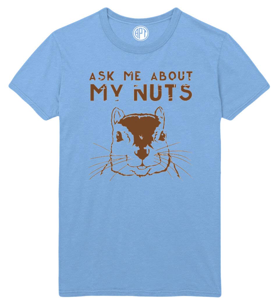 Ask Me About My Nuts Funny Printed T-Shirt for Men - Casual Humor Graphic Tee for Parties, Gifts & Everyday Wear