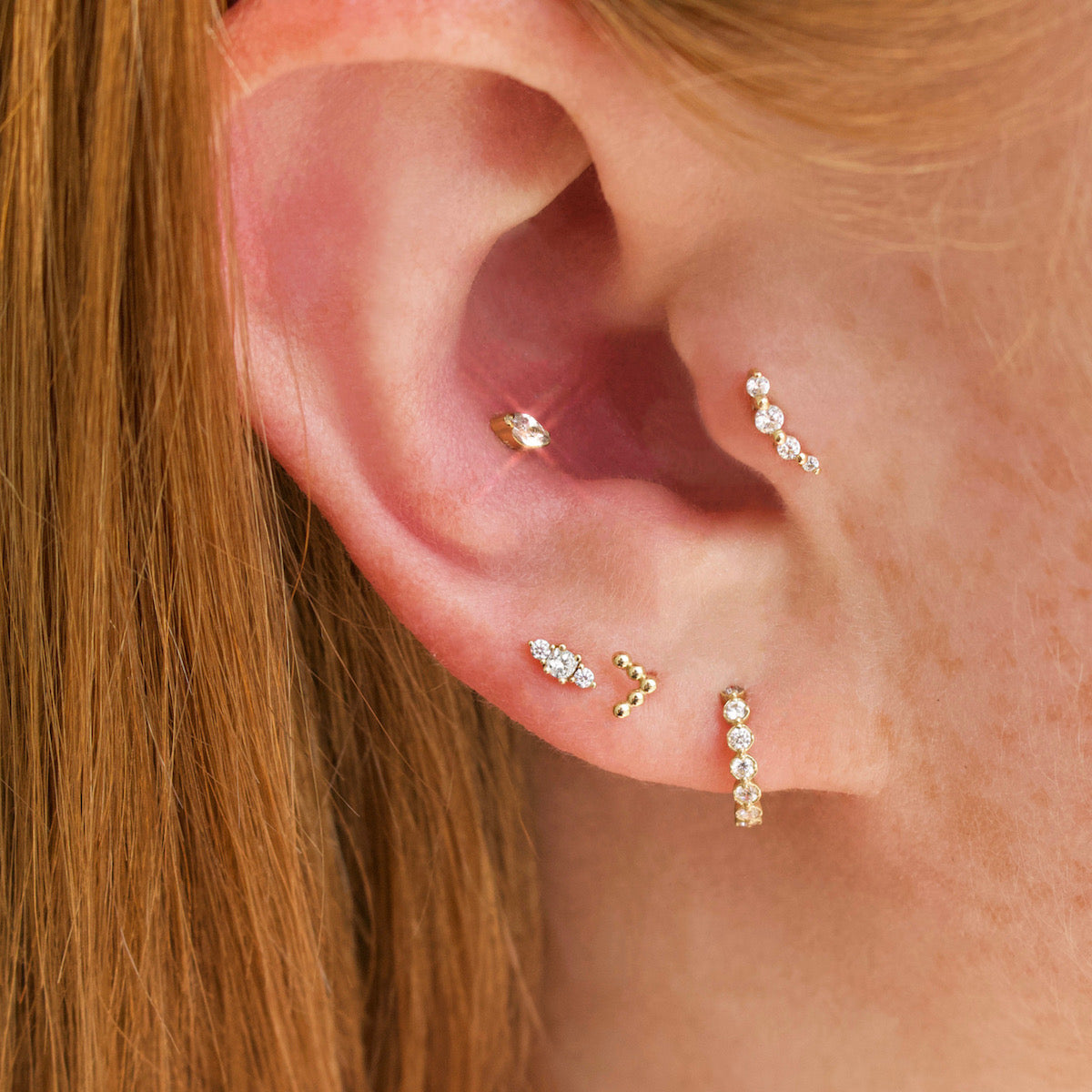 Bezel Set CZ Hoop Earrings - Sparkling Cubic Zirconia Gold/Silver Hoops for Women | Perfect for Parties, Weddings & Everyday Elegance