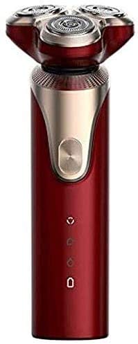 Premium Electric Razor for Men - Wet & Dry Cordless Rotary Shaver, Waterproof Rechargeable Men's Shaver with Rotary Blades (Red) - Perfect for Travel, Gym & Daily Grooming