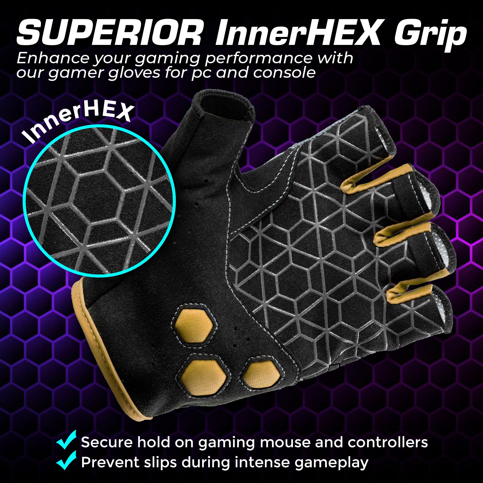 Breathable Gaming Gloves for PC & VR - Anti-Sweat, Enhanced Grip & Comfort - Perfect for Long Gaming Sessions, Esports & Virtual Reality