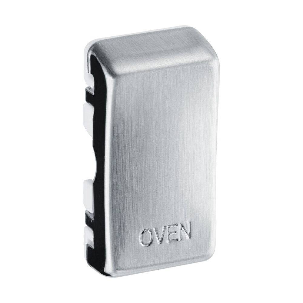 BG Grid Brushed Steel Engraved 'Oven' Rocker Switch - Perfect for Kitchen Appliances, Ovens, and Industrial Equipment