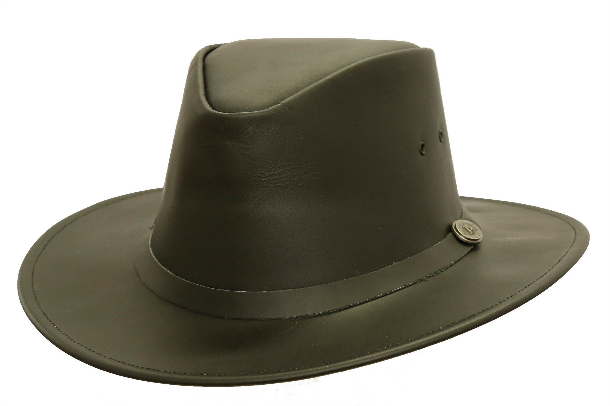 KAKADU Traders Australia Outback Leather Hat - Stylish & Durable Wide Brim Hat for Men & Women - Perfect for Outdoor Adventures, Hiking, and Sun Protection