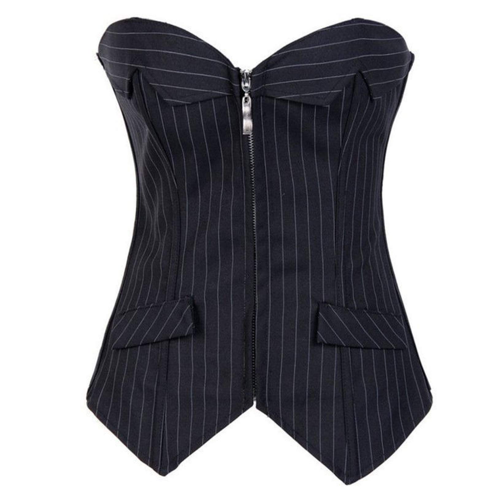 Lace Up Corset for Women - Waist Cincher Body Shaper with Zipper, Overbust Shapewear for Costume & Fashion | Perfect for Cosplay, Burlesque, and Evening Wear