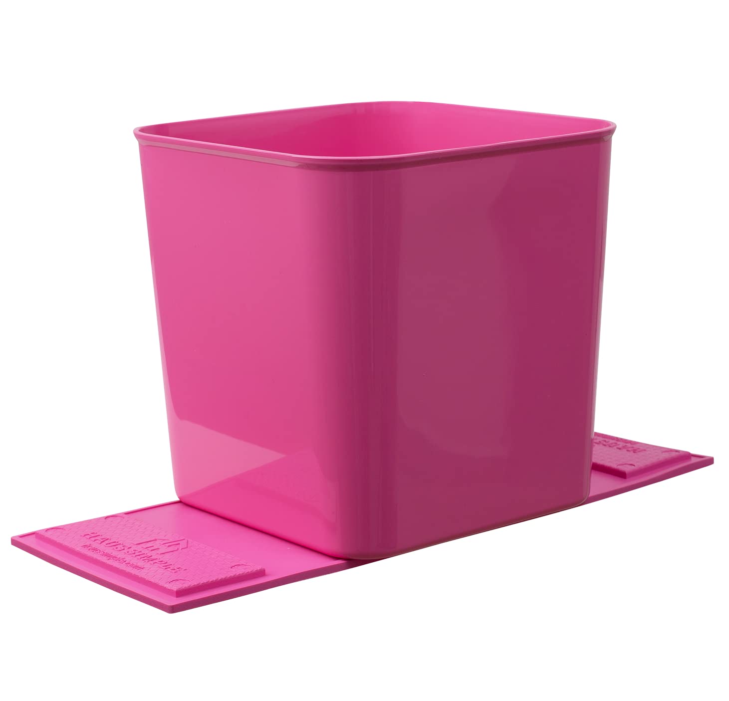 HAUSSIMPLE 1.4 Gallon Car Trash Can - Spill Proof Plastic Vehicle Garbage Bin with Stability Flap - Auto Litter Organizer for Cars, Trucks & SUVs (Pink) - Perfect for Road Trips, Commuting & Keeping Your Car Clean