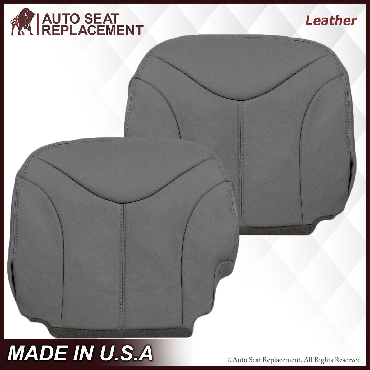 2000-2002 GMC Yukon & Sierra XL Custom Fit Seat Covers - Premium Pewter Gray Car Interior Accessories for Truck & SUV | Perfect for Road Trips, Daily Commute & Off-Road Protection
