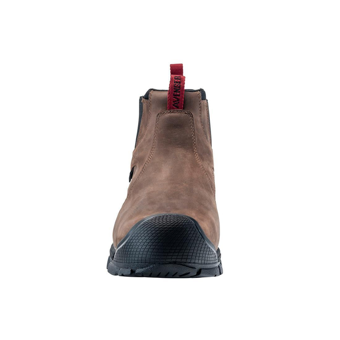 Ripsaw Met Guard Puncture Resistant Alloy Toe Chelsea Work Boots for Men - Brown Leather Safety Shoes for Construction, Warehouse & Industrial Work