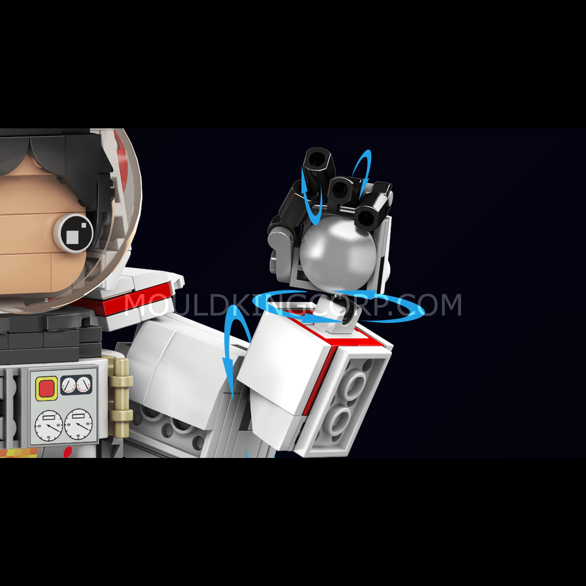 Mould King 13136 Astronaut Robot Building Blocks Toy Set - 493 Pieces STEM Educational Construction Kit for Kids & Adults | Space Exploration & Creative Play