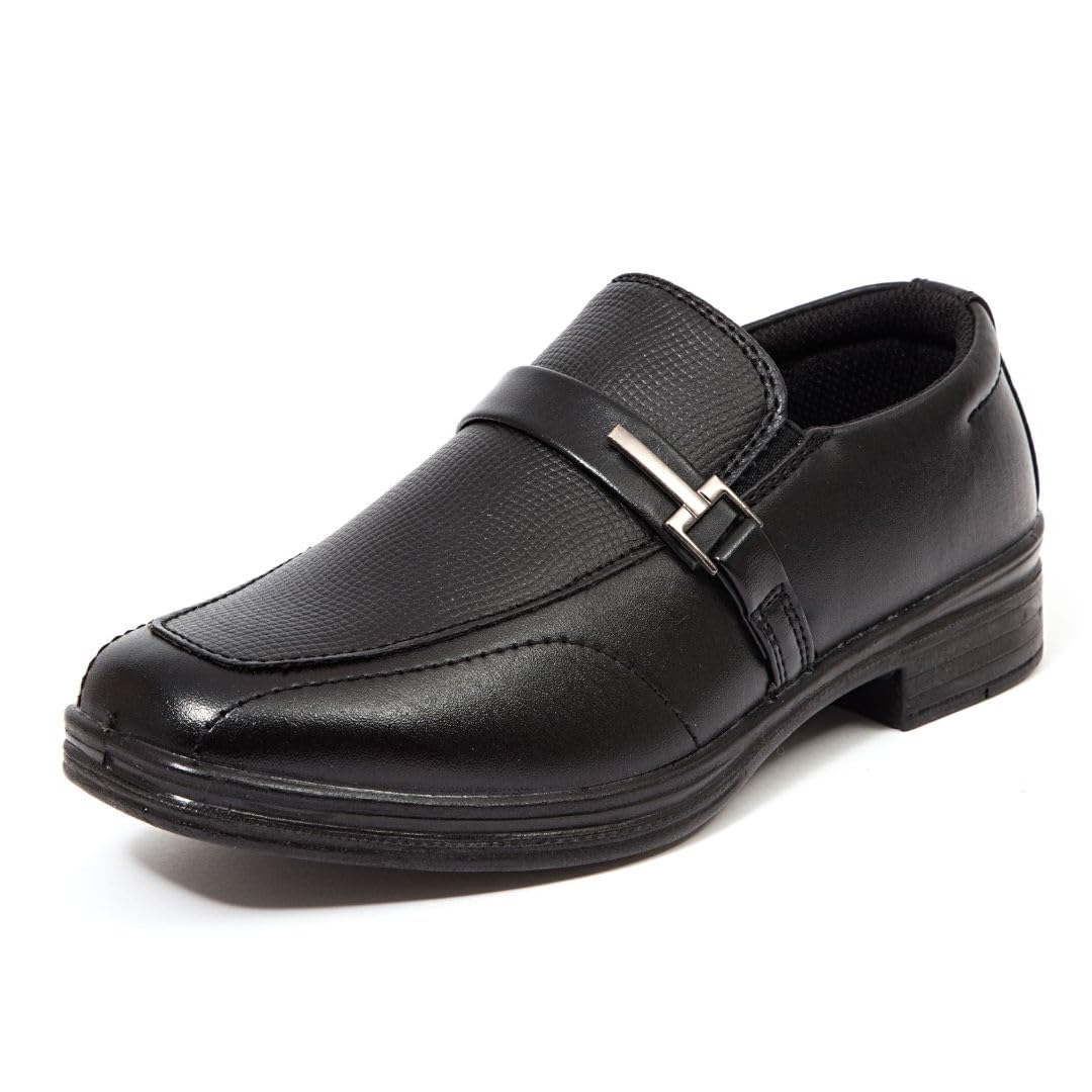 Deer Stags Kids Bold Slip-On Dress Loafers - Comfortable School Shoes for Boys & Girls (Toddler/Little Kid/Big Kid) - Perfect for Church, Weddings & Formal Occasions