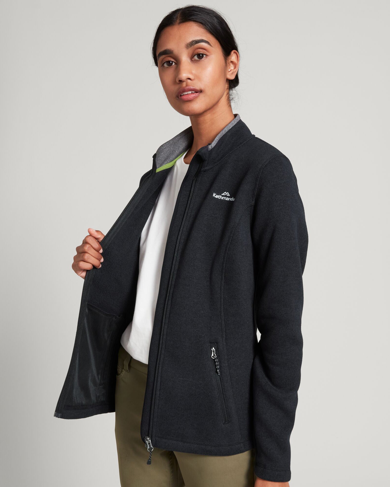 Aikman Women's Lightweight Jacket - Black Marle Color, Stylish Outerwear for Casual Wear & Outdoor Activities