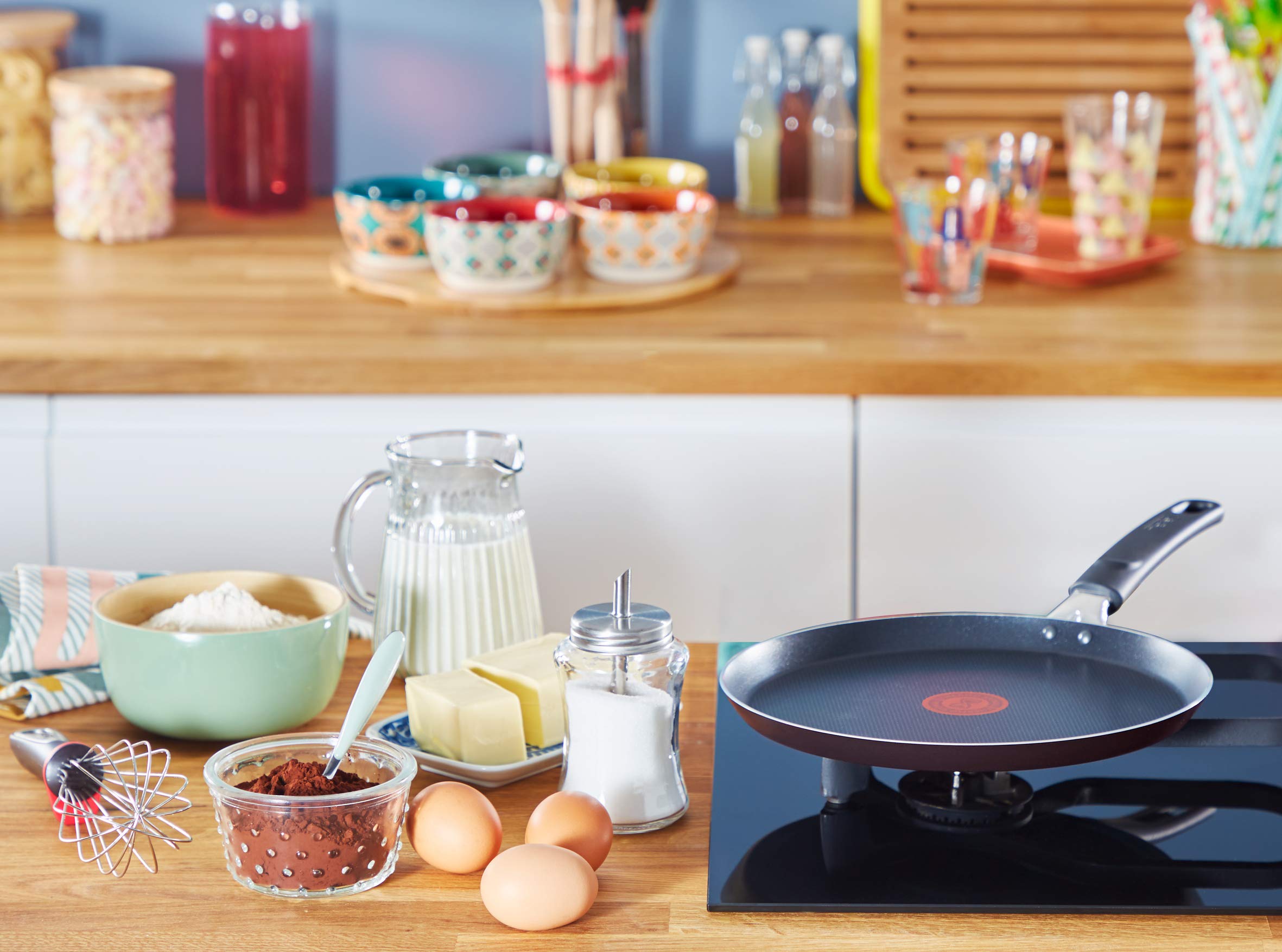 Tefal Easy Cook and Clean 34cm Nonstick Crepe Pan with Pebble Dispenser - Perfect for Breakfast, Desserts & French Cuisine
