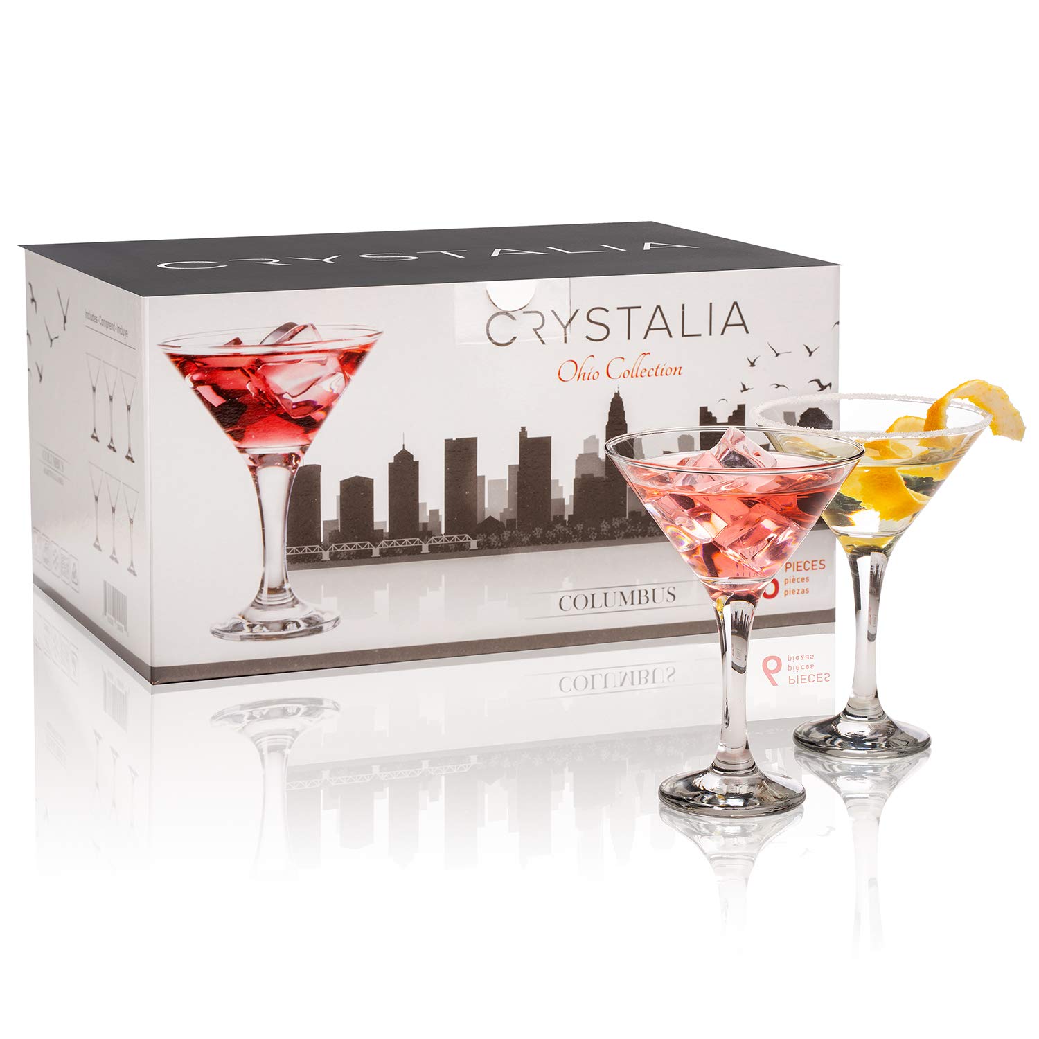 Premium 6-Piece Martini Glass Set - 6oz Classic Cocktail Glasses for Martinis, Cosmopolitans & Margaritas - Elegant Barware for Home Entertaining & Party Hosting