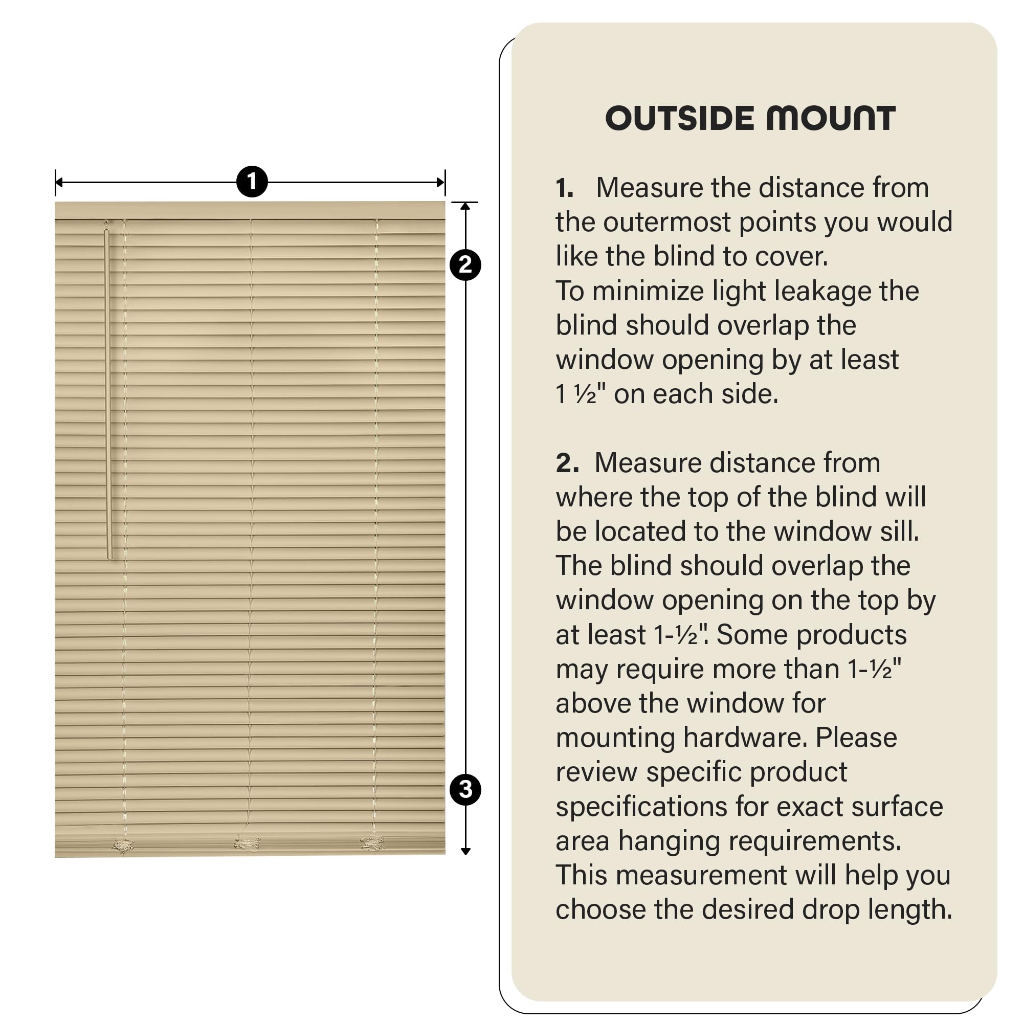 Achim Home Decor Cordless Room Darkening Mini Blinds - 36