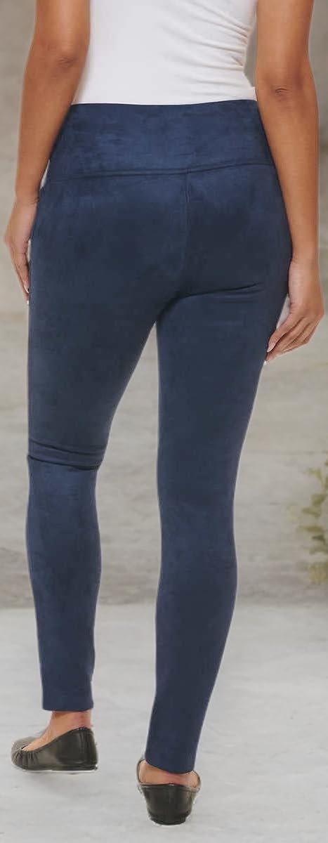 Andrew Marc Women's Faux Suede Pants - Lightweight & Comfortable for Work & Travel