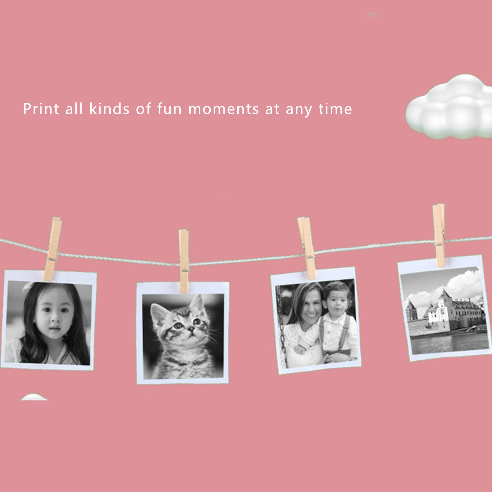 HD Kids Digital Camera Toy - Instant Print Selfie Camera for Toddlers with Clear Shots & Multiple Functions (Pink) | Perfect for Birthday Gifts, Travel Souvenirs & Creative Photography Fun
