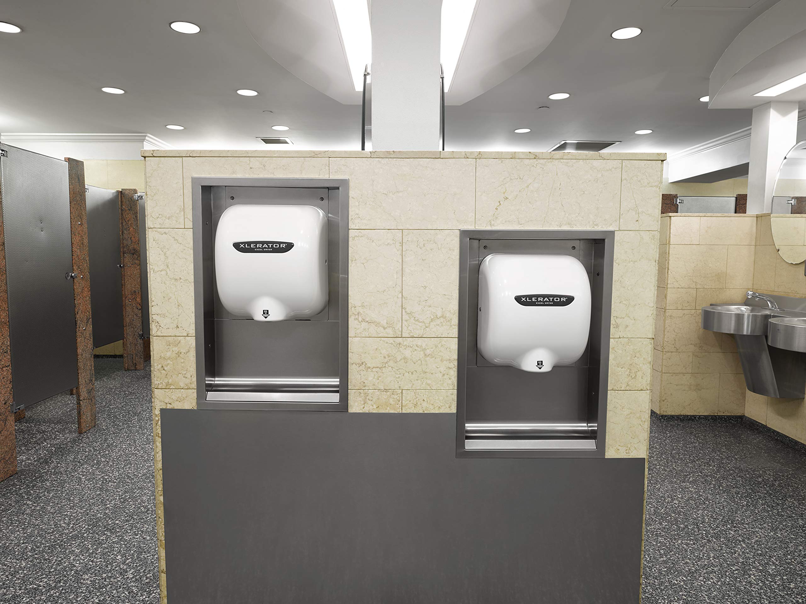 XLERATOR XL-WX High-Speed Automatic Hand Dryer - White Cover, 1.1 Noise Reduction Nozzle, 5.5A, 277V - Ideal for Restrooms, Hotels, and Commercial Spaces