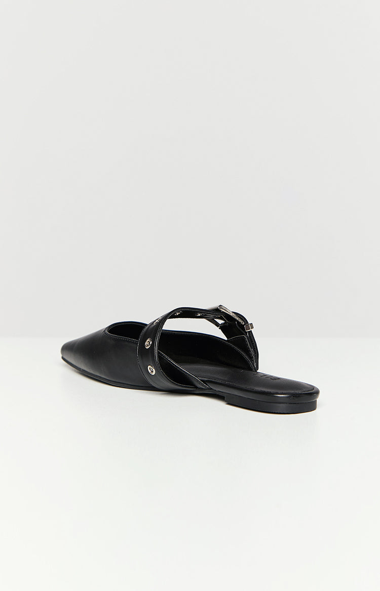 Billini Halsy Black Mules for Women - Comfortable Slip-On Shoes with Chunky Heel - Perfect for Casual Outfits, Office Wear & Date Nights