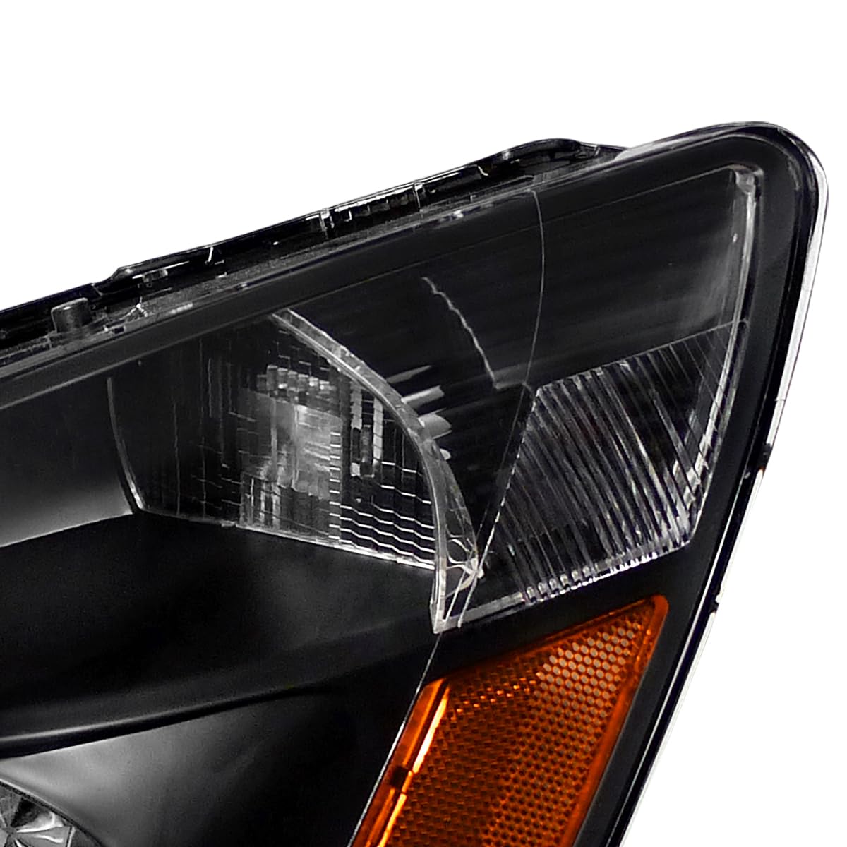 Spec-D Tuning Black Headlights & Tail Lights Brake Lamps 4Pc Set for 2003-2005 Honda Accord 4 Door Sedan - Left & Right Pair - Upgrade Your Car's Style & Visibility for Night Driving