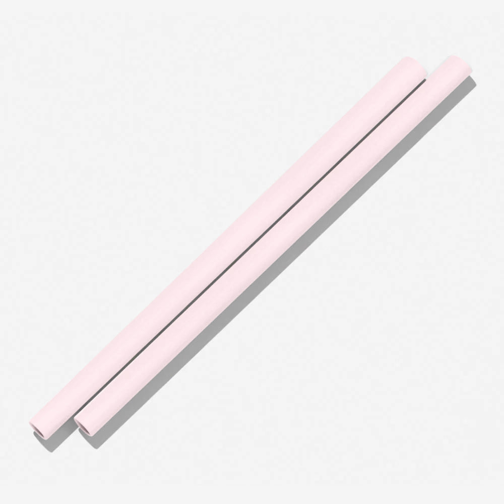 Eco-Friendly Reusable Silicone Straws (2 Pack) - BPA-Free, Dishwasher Safe, Perfect for Smoothies, Iced Coffee & Cocktails at Home or On-the-Go