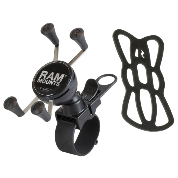 RAM EZ Strap™ Rail Mount with X Grip® Universal Phone Holder - Compatible with Smartphones & GPS Devices - Perfect for Cars, Trucks, Boats & Motorcycles (RAP SB 187 UN7U)