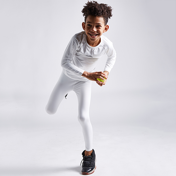 Kids' White Thermal Compression Top & Bottom Set for Boys & Girls - Cold Weather Base Layer for Outdoor Sports & Winter Activities