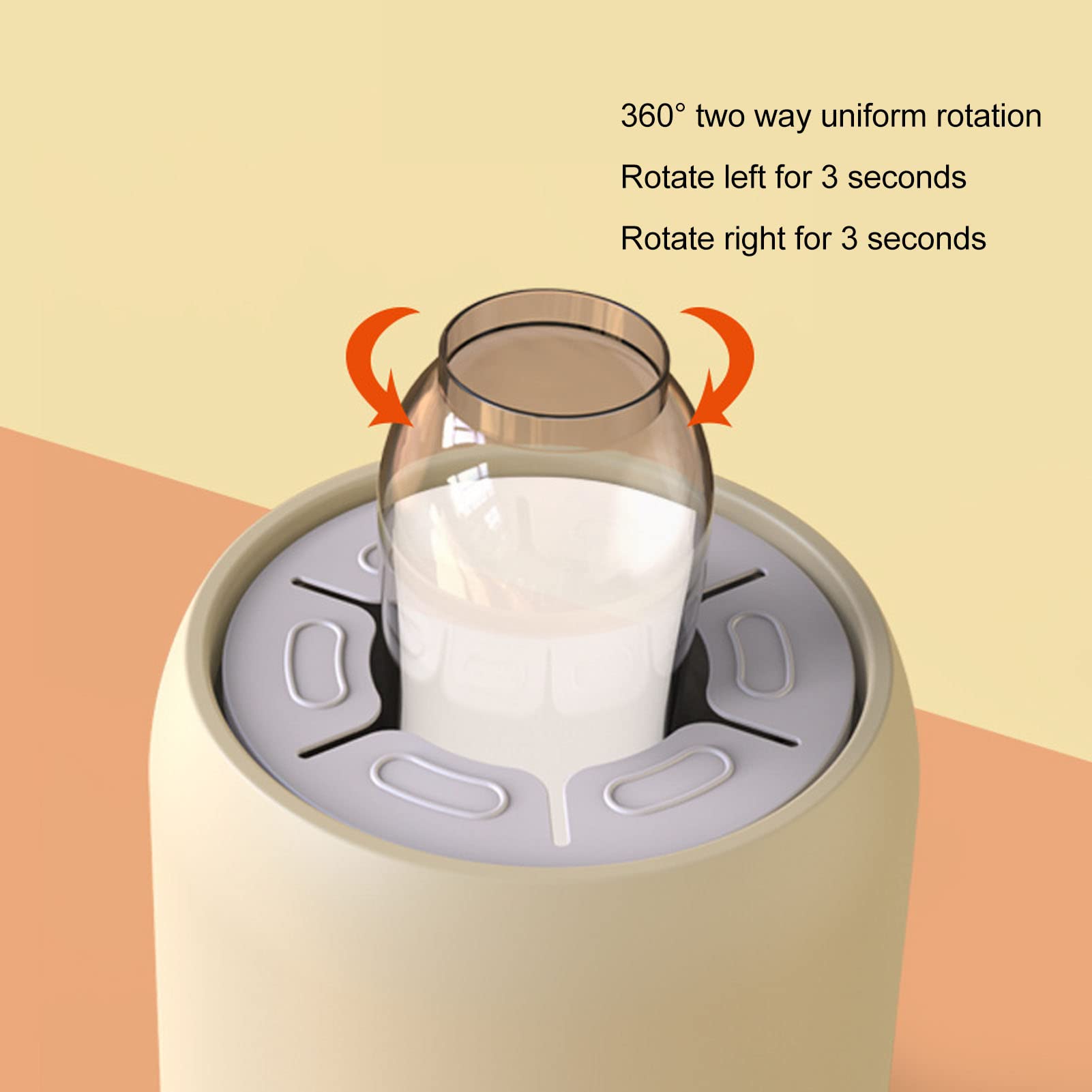 Electric Baby Formula Mixer - USB Rechargeable, 3 Mixing Modes, Low Noise Milk Shaker for Smooth Formula - Perfect for Night Feedings & Travel with Infants