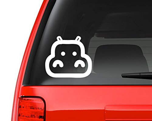 Hippo Decal Sticker - White 5