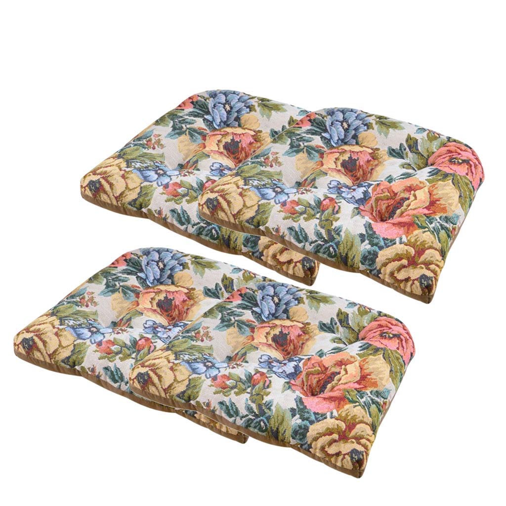 BEFASYY Set of 4 Chair Cushions - 45x45cm Waterproof Outdoor Seat Cushions for Patio Furniture, Kitchen Chairs & Office Chairs - Comfortable Decorative Pillow Covers for Dining Room, Backyard & Workspace