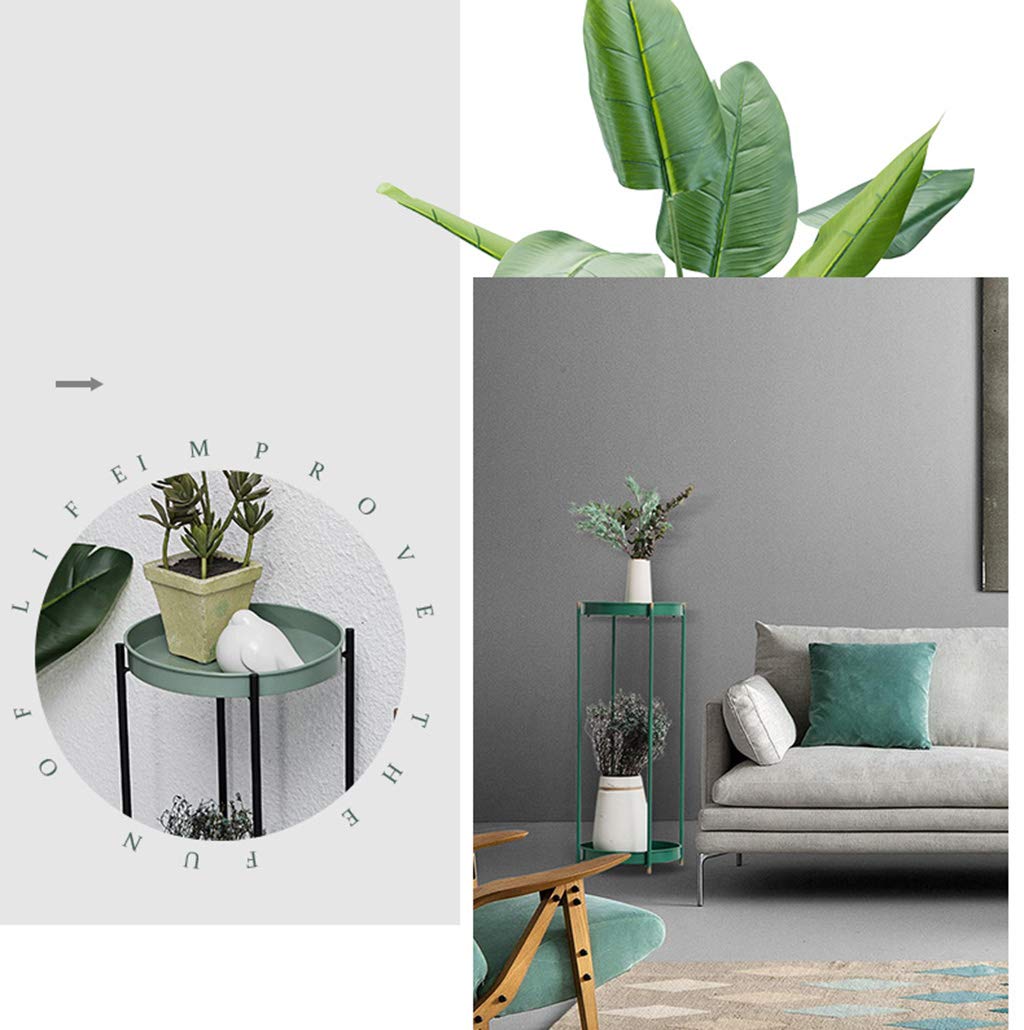 2-Tier Metal Plant Stand with Flower Pot Holder - Modern Potted Rack Storage Shelf for Indoor & Outdoor Use - Perfect for Balcony, Living Room, Garden Decor & Plant Display