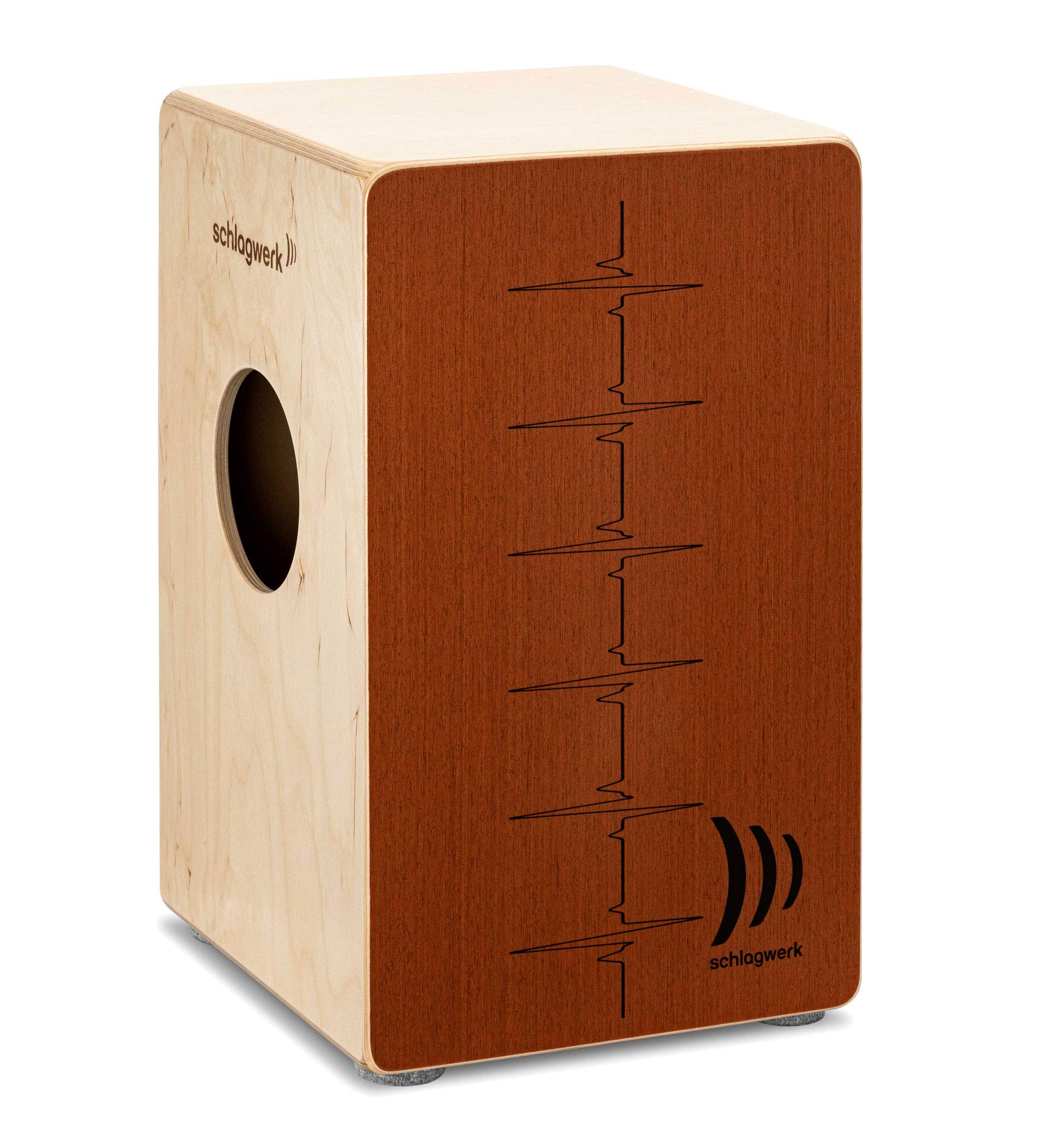Schlagwerk CP544 Professional Cajon Drum - Red Wooden Box Drum for Percussion & Live Performances | Perfect for Musicians, Bands & Music Lovers