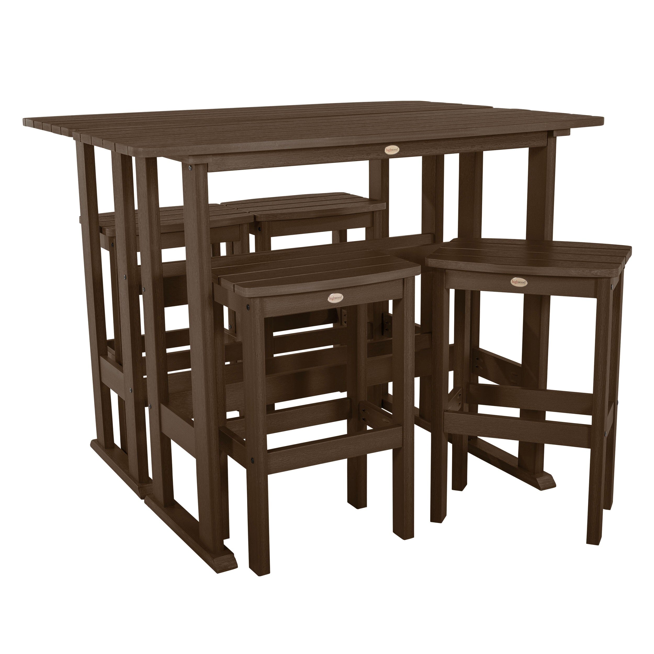 Lehigh 6-Piece Bar Height Balcony Patio Set - Outdoor Dining & Relaxing Furniture for Small Spaces