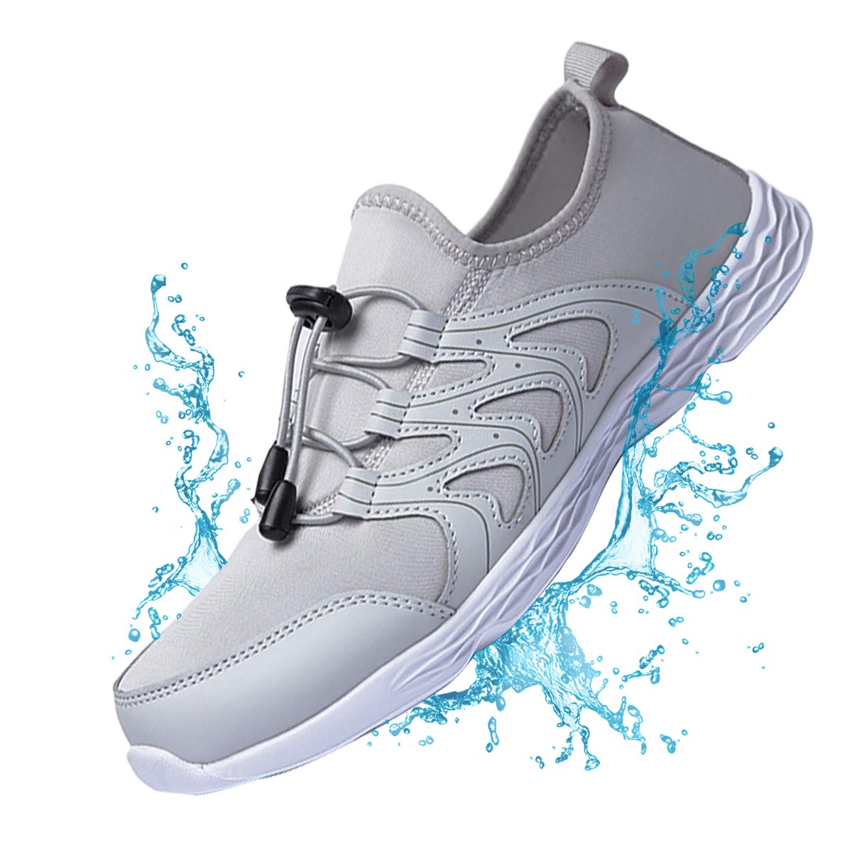 Men's Quick Dry Water Shoes - Lightweight Slip-On Athletic Water Sport Walking Shoes for Beach, Pool, and Outdoor Adventures