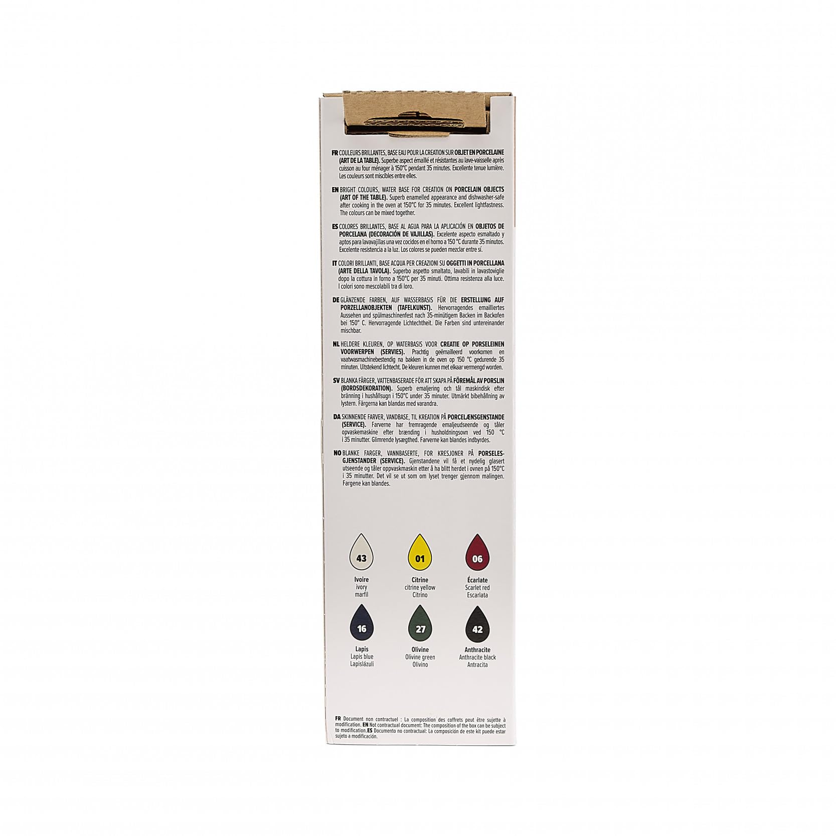 Pebeo Porcelaine 150 Initiation Set - 6 x 20ml Glossy Porcelain Paint for Ceramics & Glass - Perfect for DIY Crafts, Home Decor, and Gift Painting Projects