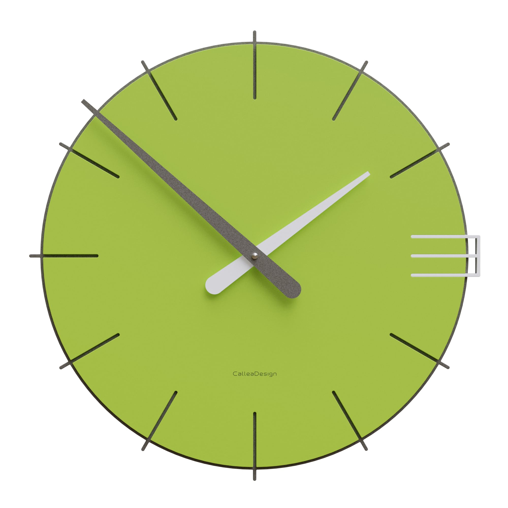 CalleaDesign 16.5 Inch Modern Wall Clock - Large Decorative Mike Clock in Apple Green for Living Room, Bedroom, Office & Home Decor