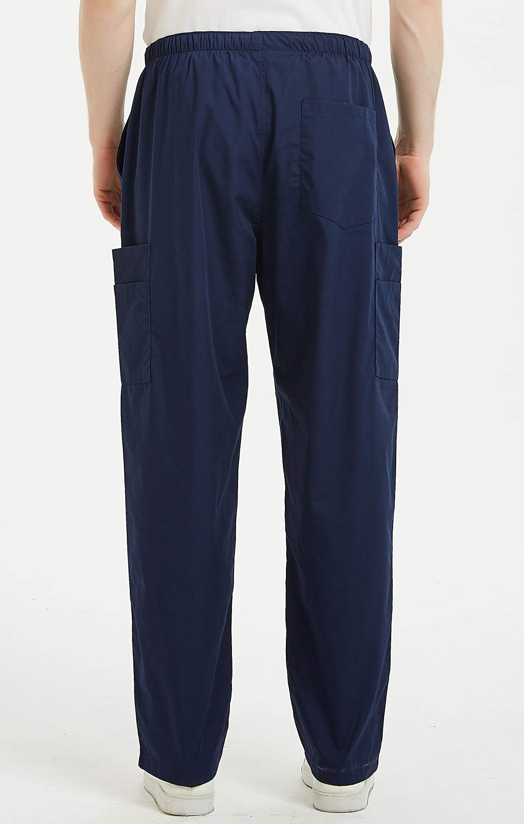 VOGRYE Men's Scrub Pants with 7 Pockets Waistband - Anti-Wrinkle Medical Work Pants for Doctors & Nurses - Comfortable Healthcare Uniform for Hospital & Clinic
