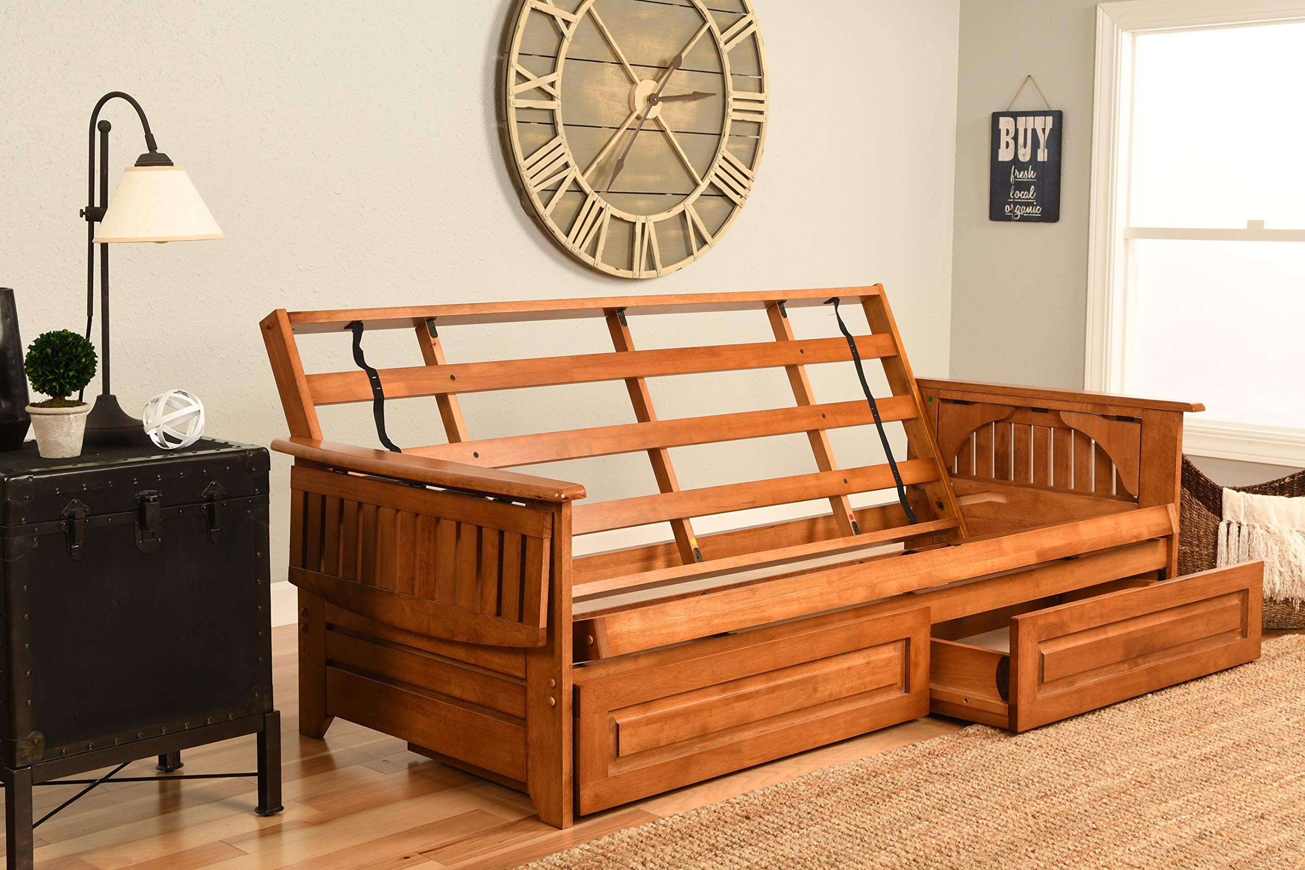 Kodiak Full Size Futon Set - Convertible Sofa Bed with Mattress for Living Room, Guest Room & Small Spaces | Comfortable & Space-Saving Furniture