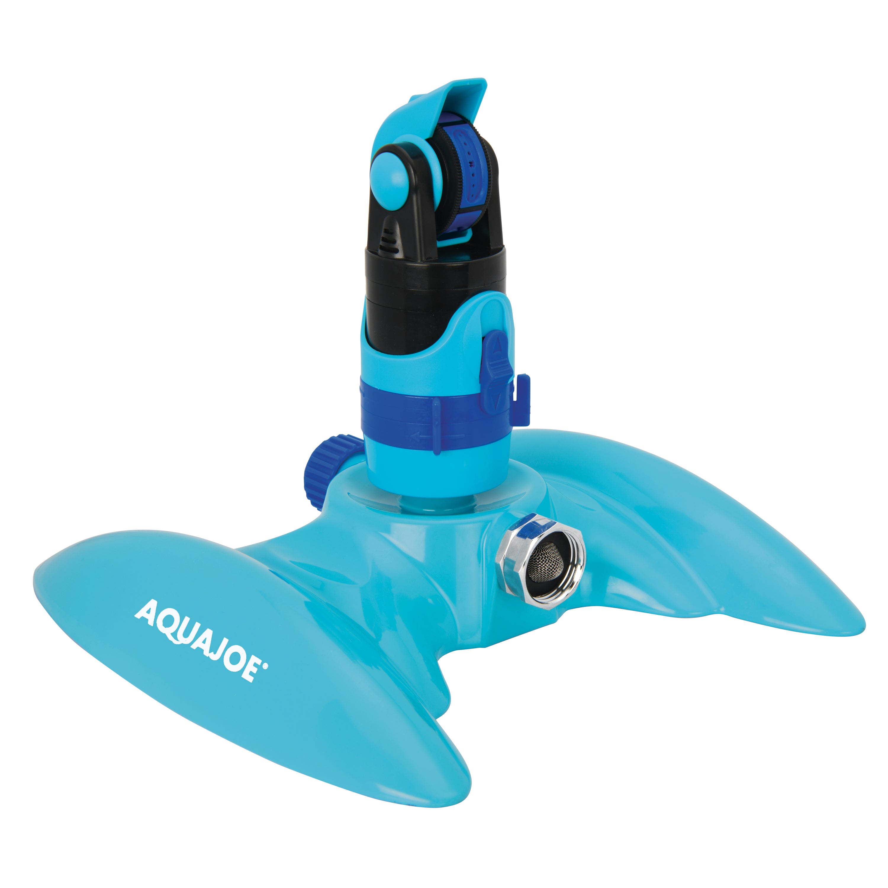 Aqua Joe AJ MSSBM Turbo Drive 360º Sprinkler with 4 Adjustable Spray Patterns - Customizable Lawn Coverage up to 3,740 Sq. Ft. - Perfect for Large Yards, Gardens & Landscaping