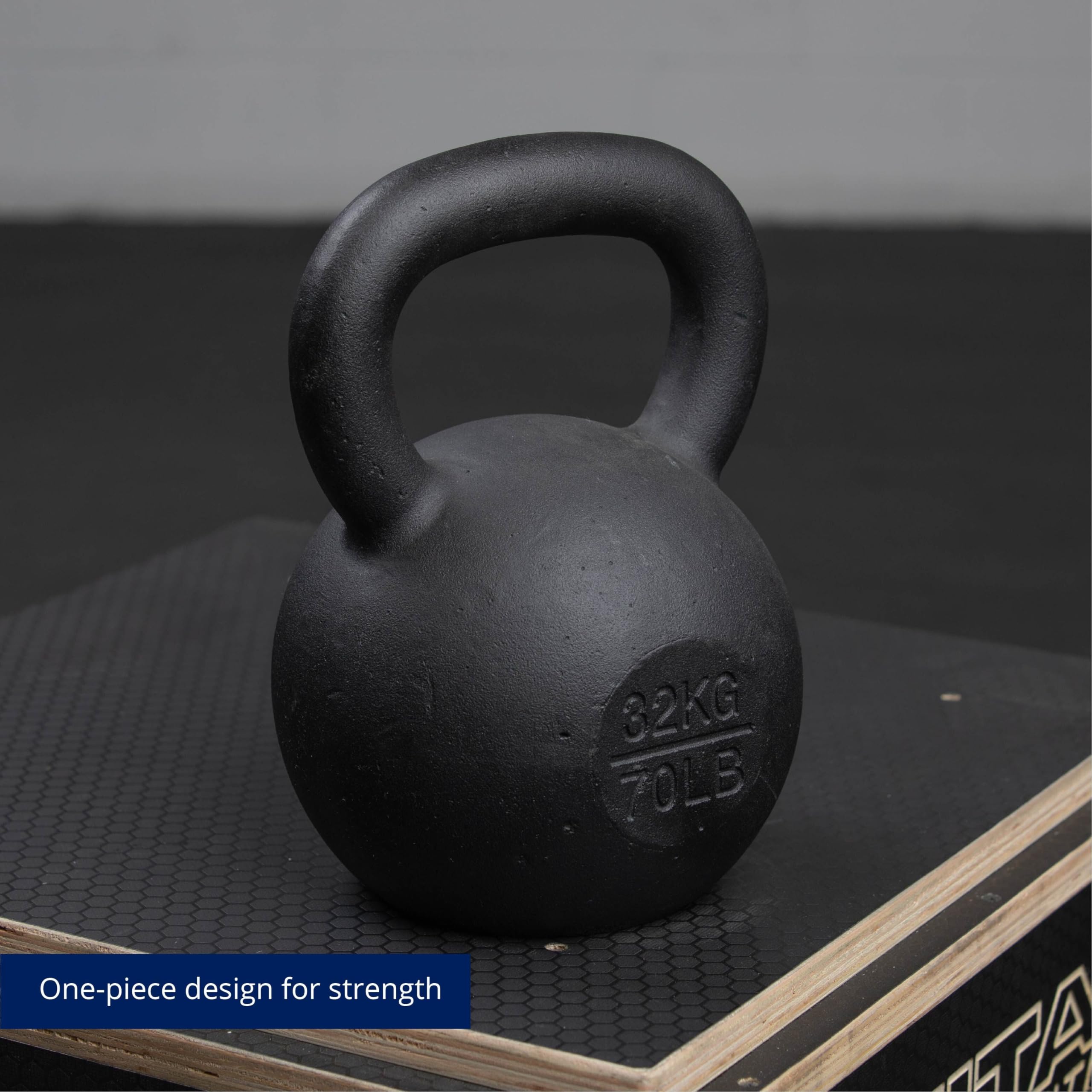 Titan Fitness Cast Iron Kettlebell - Single Piece Casting with KG & LB Markings for Full Body Workout - Ideal for Home Gym, CrossFit & Strength Training