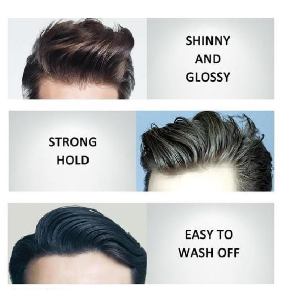 Strong Hold Hair Gel - Matte Finish, High Volume, Non-Sticky Formula | Anytime Restylable & Easy Wash Out | Perfect for Daily Styling, Special Events & Gym Workouts