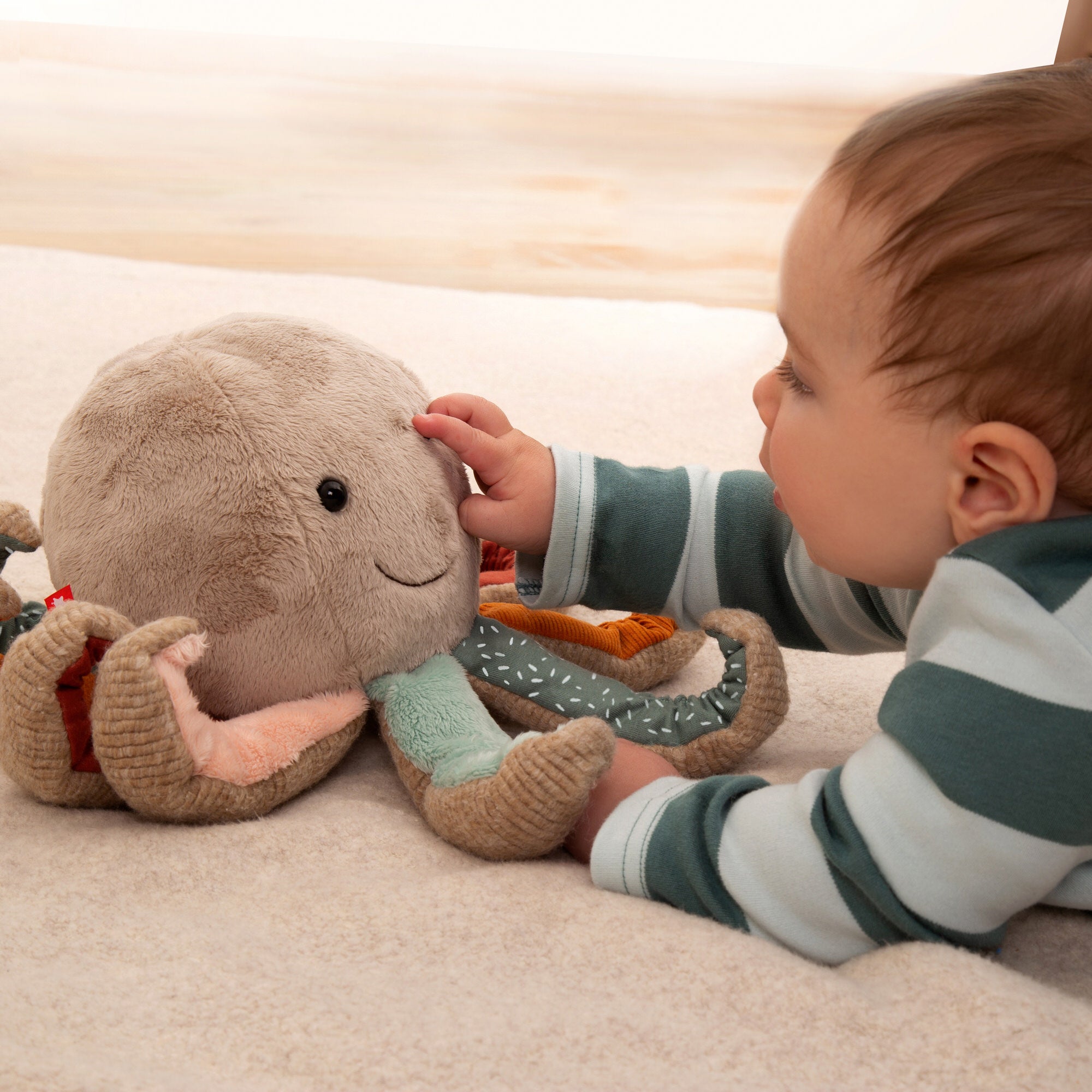 Adorable Patchwork Octopus Plush Toy - Soft Stuffed Animal for Kids & Collectors | Perfect for Bedroom Decor, Gift Giving & Cuddling