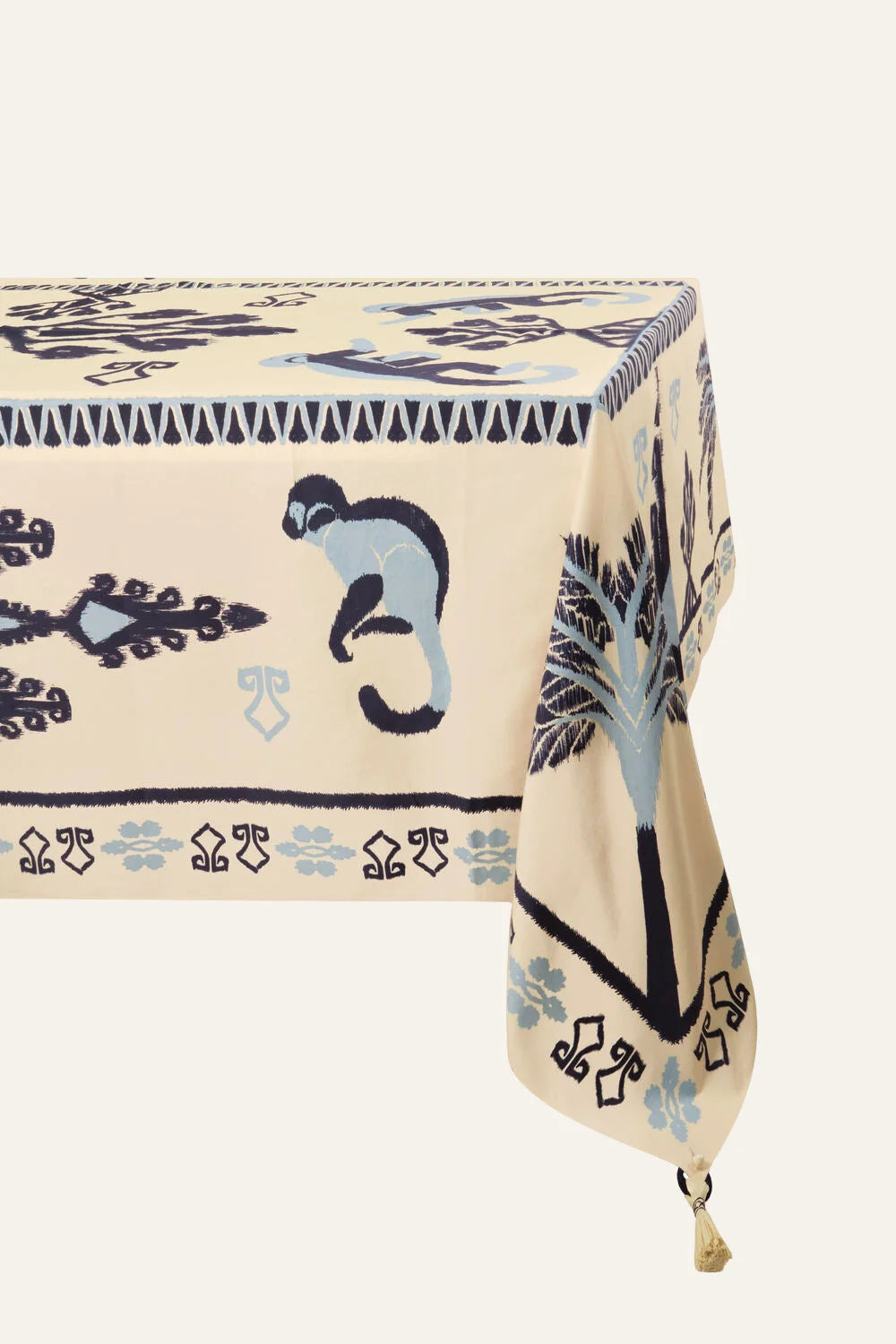 Amazonian Ikat Tablecloth - Handmade Cotton Table Cover for Dining, Kitchen, and Outdoor Picnics
