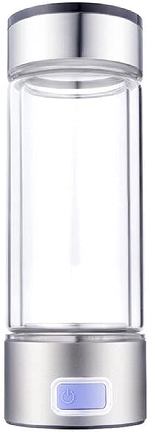 Portable 300ml Hydrogen Water Bottle Generator - H2 Glass Water Ionizer for Antioxidant Health | Perfect for Travel, Gym & Daily Hydration