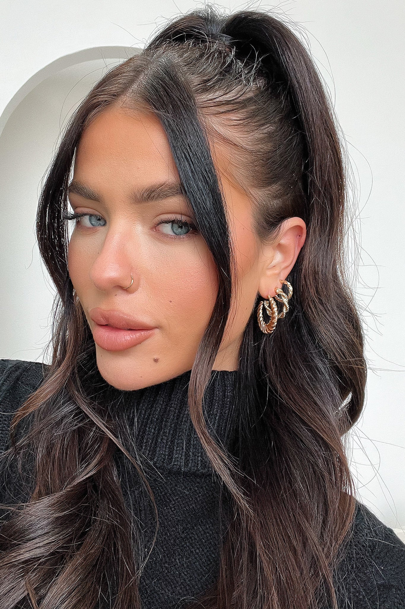 Kya Earrings 3 Pack - Gold Plated Hoop Earrings for Women | Trendy & Lightweight | Perfect for Everyday Wear, Parties & Gifts
