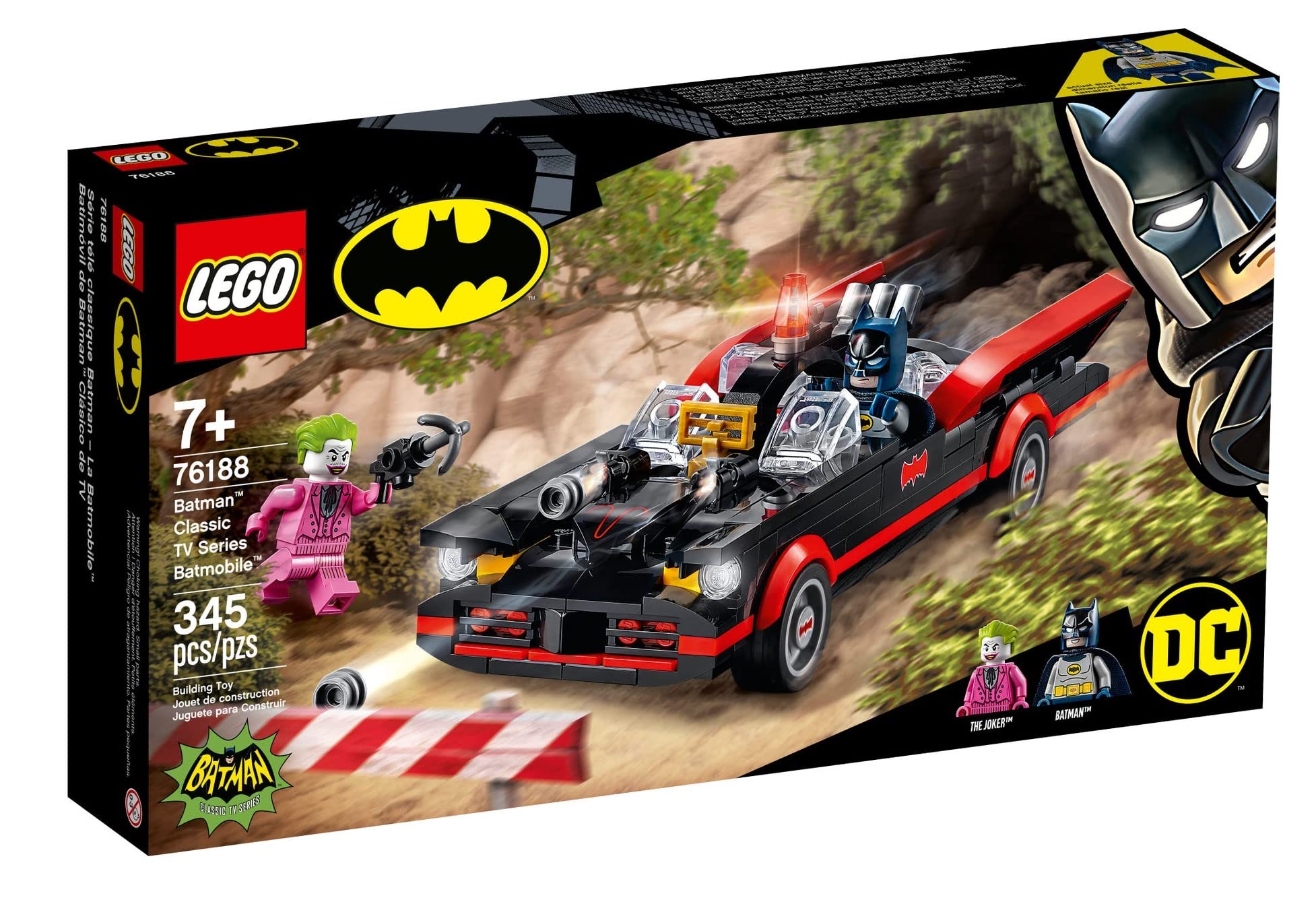 LEGO Batman Classic Batmobile 76188 Building Toy Set with Joker Minifigure - Authentic Construction Blocks for Kids & Collectors - Perfect for Play, Display & Gift Giving