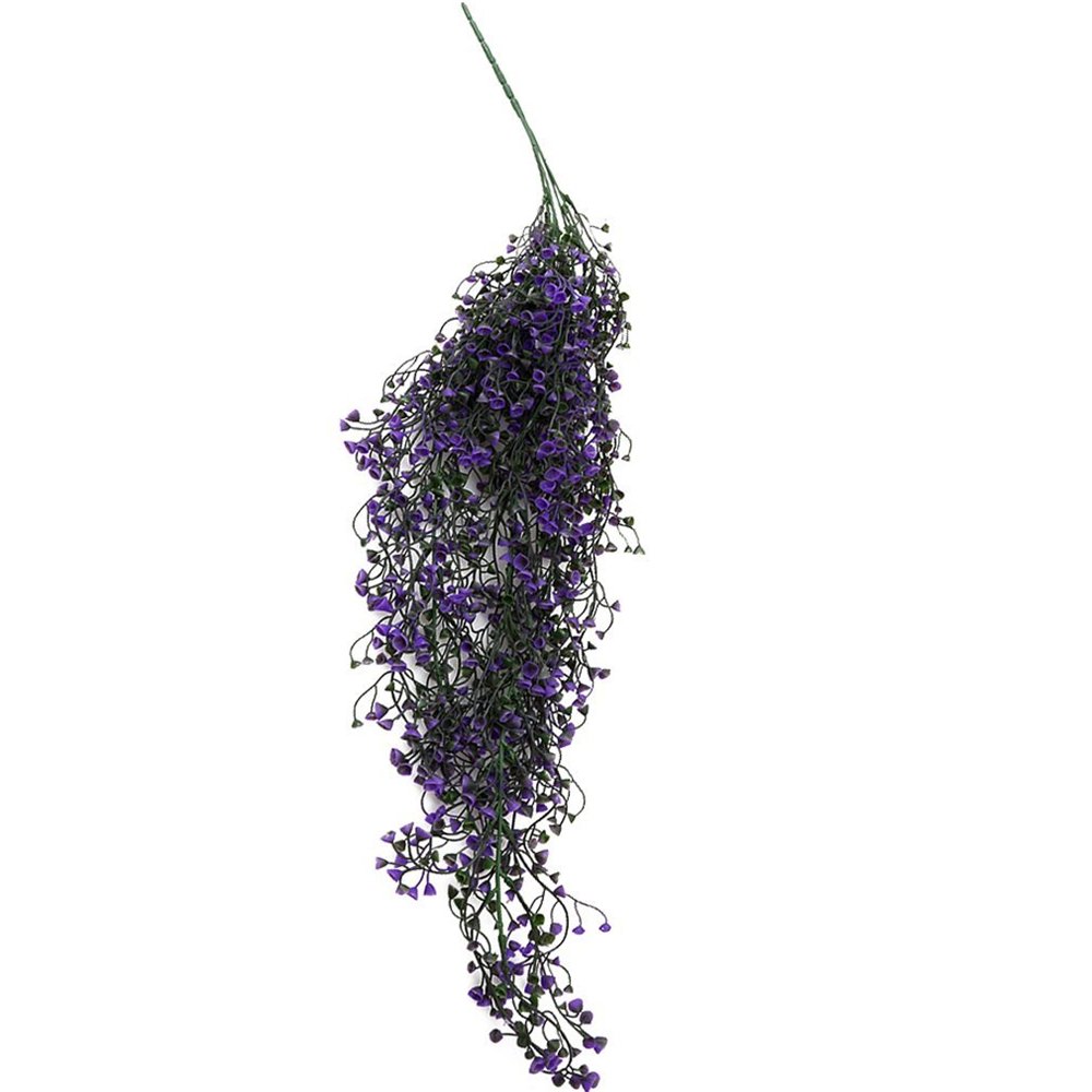 G-Tree Artificial Dropping Vine Plants - Set of 2 Fake Ivy Greenery for Wall Decor, Indoor/Outdoor Hanging Plants (Purple) - Perfect for Garden, Balcony, Wedding & Home Decoration