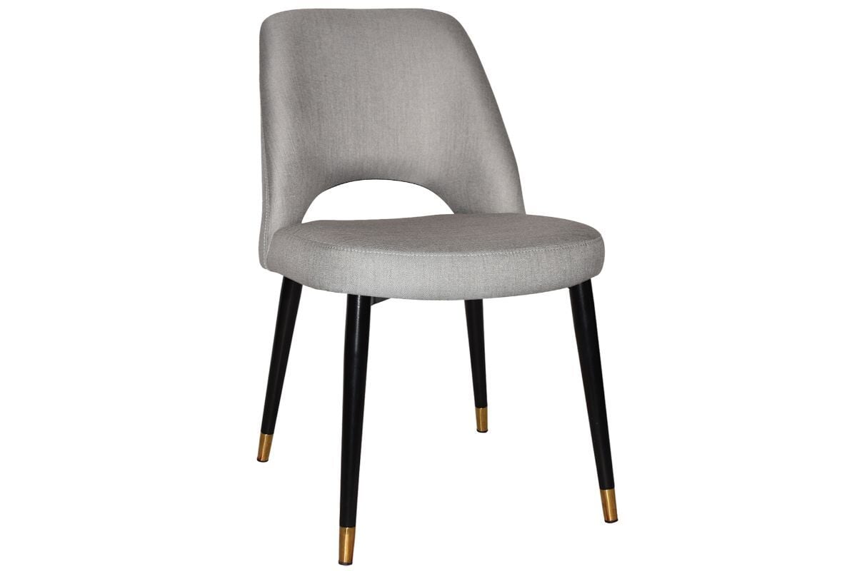 EZ Hospitality Cairo Indoor Armless Chair with Metal Base - Black Brass 4-Leg Design for Office, Dining Room, or Waiting Area