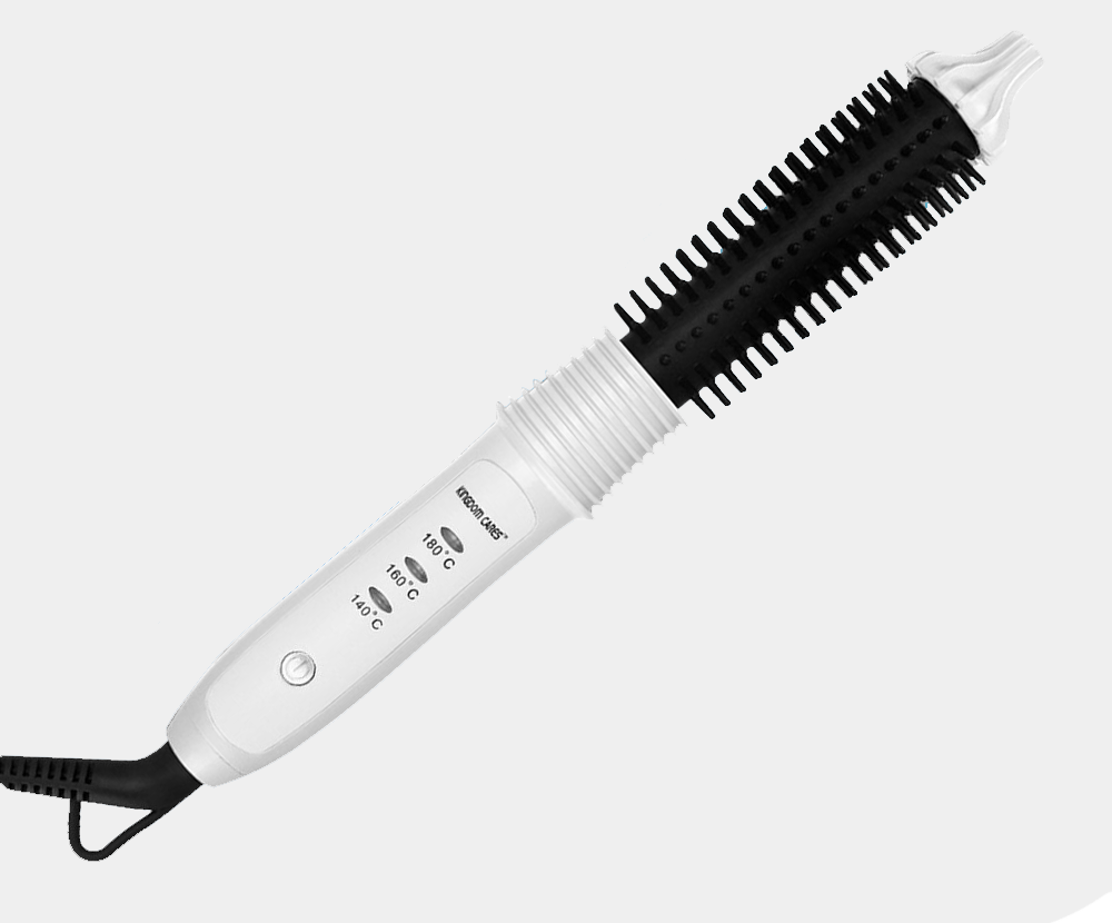 Electric Hair Curling Iron Brush - Professional Ceramic Tourmaline Curler for Wavy & Straight Styles - Perfect for Home, Salon & Travel Use