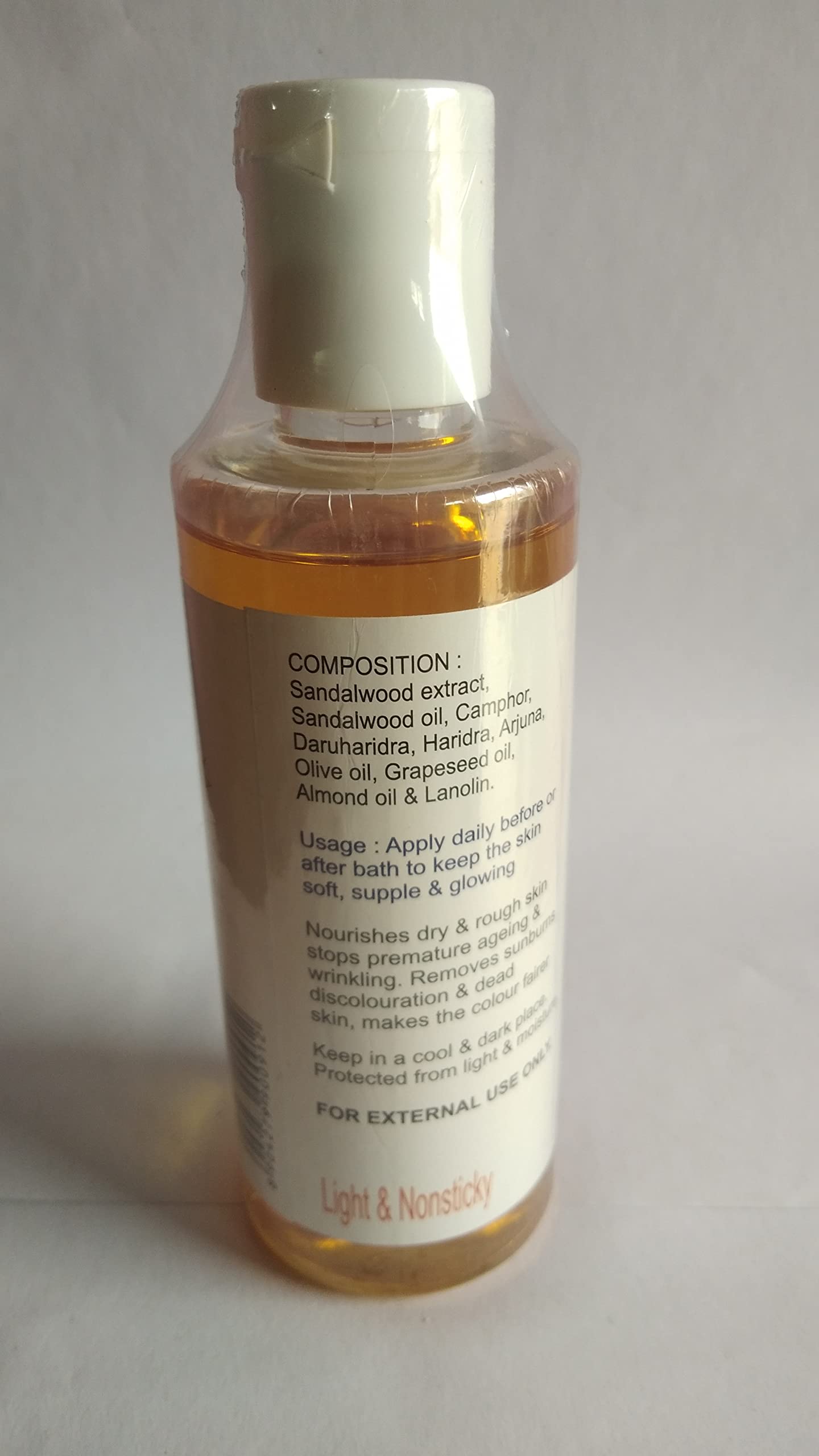 Khadi Natural Herbs Herbal Sandalwood Body Oil - 210ml | Organic Moisturizing & Relaxing Massage Oil for Dry Skin | Perfect for Aromatherapy, Spa & Self-Care Rituals